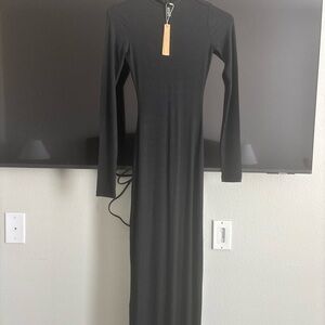 SKIMS Classic Black Long Sleeve Dress